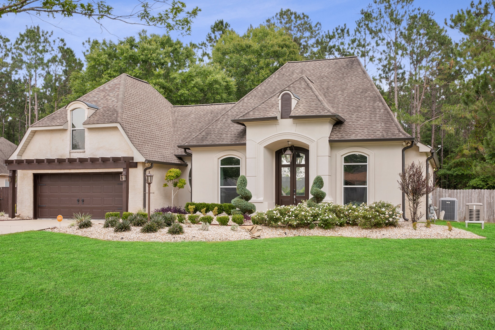 Suburban house exterior curb appeal
